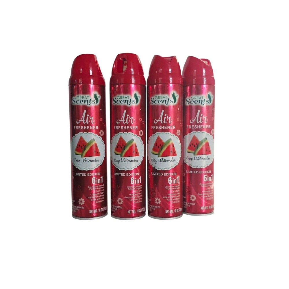 Great Scents Air Freshener Crisp Watermelon 6 in 1 Limited Edition 4pk